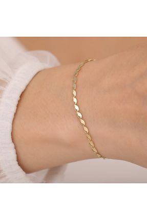 دستبند طلا زرد زنانه 14 عیار Hasalp Kuyumculuk - کد 890528436