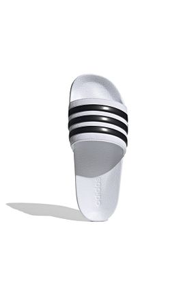 دمپائی سفید زنانه چرم مصنوعی adidas - کد 307285360