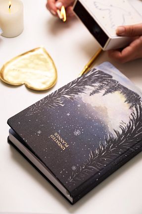 سر رسید سرمه ای ساده Matt Notebook - کد 931230651