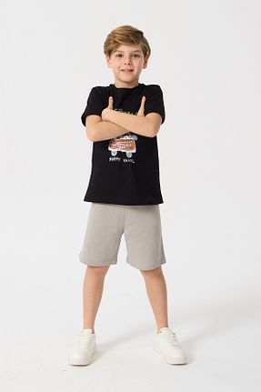 ست بالاتنه و پائین تنه مشکی بچه گانه بافت Nisrakids - کد 931244998
