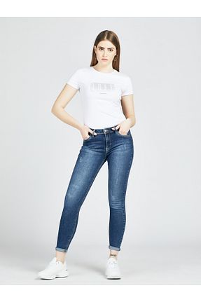 شلوار آبی زنانه پنبه ای Loft - کد 94546903