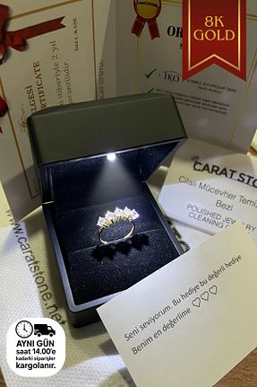 انگشتر طلا زرد زنانه 8 عیار CARAT STONE - کد 931241466