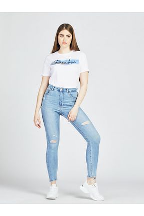 شلوار جین آبی زنانه رگولار Loft - کد 104832166