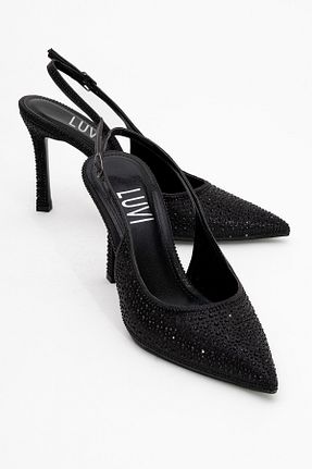کفش استایلیتو مشکی پاشنه نازک luvishoes - کد 931242934