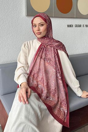 شال زرشکی زنانه lamelif - کد 931241276
