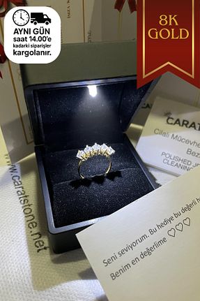 انگشتر طلا زرد زنانه 8 عیار CARAT STONE - کد 931241466
