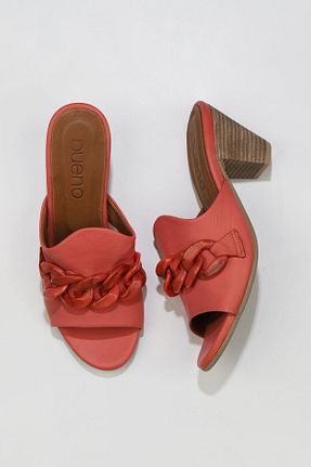 دمپائی قرمز زنانه چرم خالص Bueno Shoes - کد 345862130