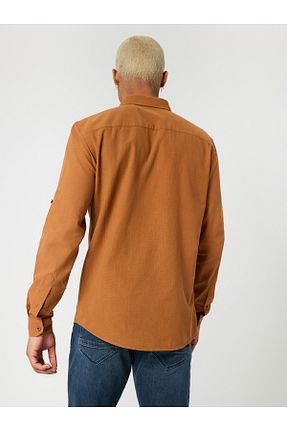 پیراهن قهوه ای مردانه رگولار Loft - کد 673778579