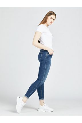شلوار آبی زنانه پنبه ای Loft - کد 94546903