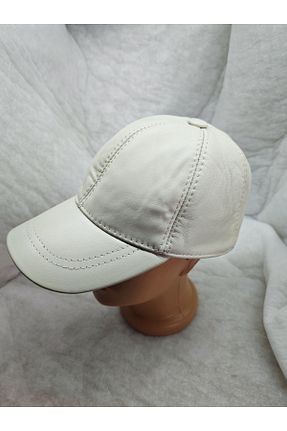 کلاه زنانه چرم خالص Tarz - کد 931241430
