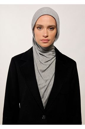 شال طوسی زنانه پنبه ای RABIAZ - کد 931257813