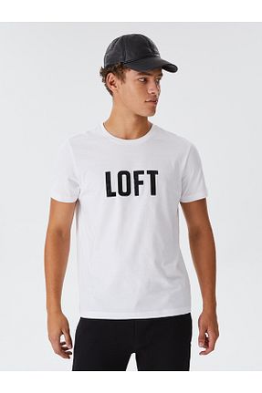 تیشرت سفید مردانه رگولار Loft - کد 350754905