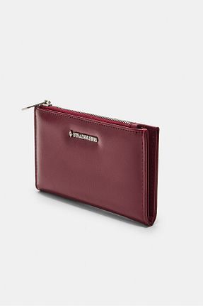 کیف پول زرشکی زنانه ابعاد کوچک Stradivarius - کد 931255959