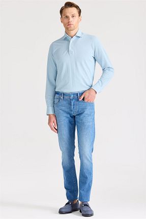 شلوار جین آبی مردانه پاچه لوله تفنگی TRAMAROSSA - کد 931248012