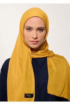 شال زرد زنانه پنبه ای RABIAZ - کد 931257469