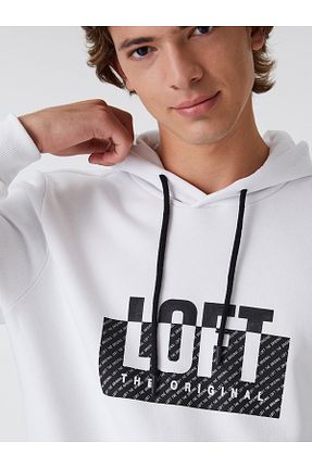 سوئیشرت سفید مردانه ساده Loft - کد 368303476