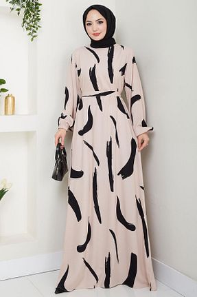 لباس حجاب بژ زنانه رگولار hafsamina - کد 931245790