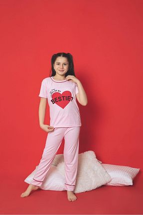 ست لباس راحتی صورتی بچه گانه ساده ZambakModa - کد 931253046