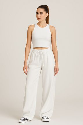شلوار سفید زنانه الیاف Ahsenbutik - کد 931261581