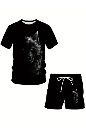 ست بالاتنه و پائین تنه سایز بزرگ مشکی مردانه فاق نرمال ACTIVE MODA - کد 931261327