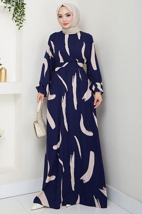 لباس حجاب سرمه ای زنانه رگولار hafsamina - کد 931245733
