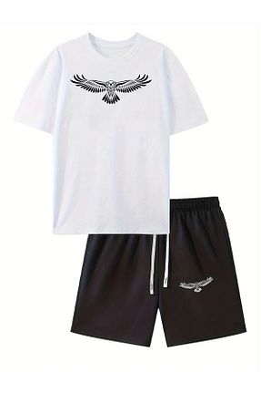 ست بالاتنه و پائین تنه سایز بزرگ سفید مردانه فاق نرمال ACTIVE MODA - کد 931271690