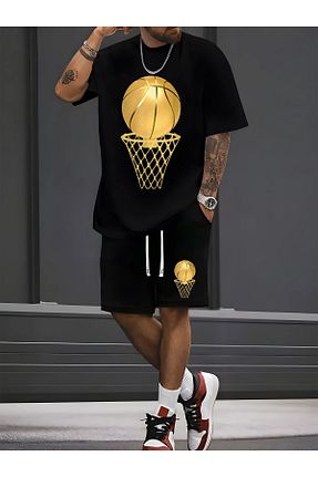 ست بالاتنه و پائین تنه سایز بزرگ مشکی مردانه فاق نرمال ACTIVE MODA - کد 931275410