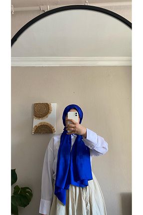 شال سرمه ای زنانه پنبه پلی استر Style vibe - کد 775162636