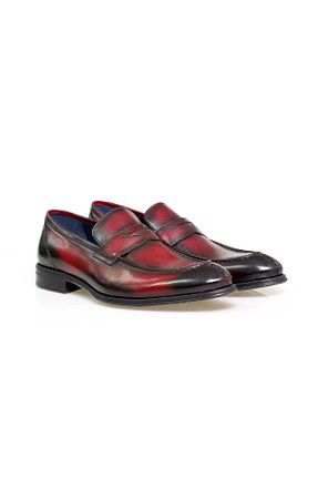 کفش کلاسیک زرشکی مردانه پاشنه کوتاه (1 - 4 سانتی متر) Butik - کد 931293723