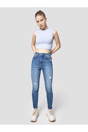 شلوار آبی زنانه پارچه Loft - کد 673828893