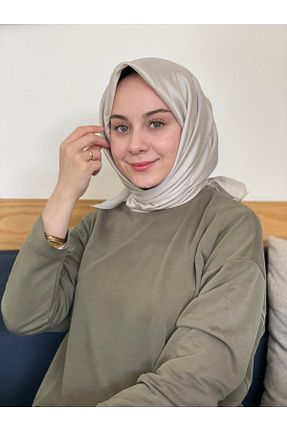 روسری طوسی پلی استر Siyane - کد 879211885