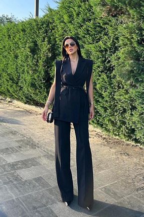 ست بالاتنه و پائین تنه مشکی زنانه بافتنی msm fashion - کد 931306712