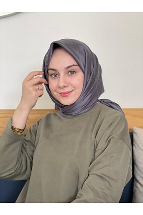 روسری طوسی پلی استر Siyane - کد 931306378