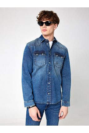 پیراهن آبی مردانه اسلیم فیت Loft - کد 673823576