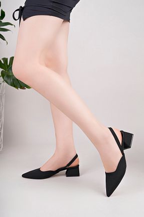 کفش پاشنه بلند کلاسیک مشکی زنانه ساتن MODA MHS - کد 931306775
