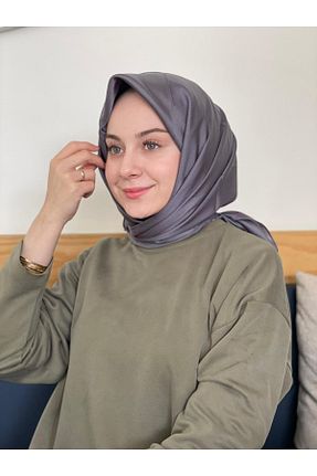 روسری طوسی پلی استر Siyane - کد 931306378