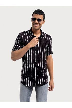 پیراهن مشکی مردانه ریلکس فیت Loft - کد 813712454