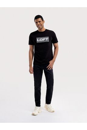 تیشرت مشکی مردانه رگولار Loft - کد 808779038