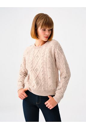 پلیور نباتی زنانه ساده Loft - کد 858003721