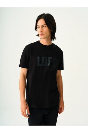 تیشرت مشکی مردانه رگولار Loft - کد 859033759