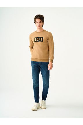 سوئیشرت قهوه ای مردانه ساده Loft - کد 859024953