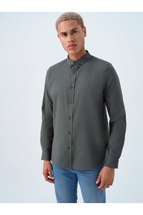 پیراهن خاکی مردانه ریلکس فیت Loft - کد 856138376