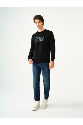 سوئیشرت مشکی مردانه ساده Loft - کد 859030854