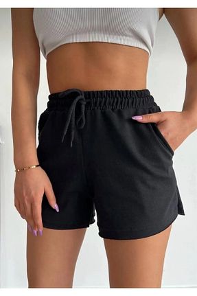 شلوارک و برمودا مشکی زنانه فاق بلند berfmoda - کد 931364793