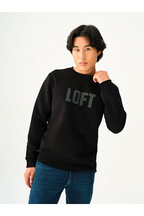 سوئیشرت مشکی مردانه ساده Loft - کد 857228028