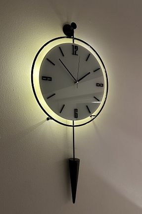 ساعت دیواری مشکی 37 * 84 MetaQuartz Aksesuar - کد 788334553