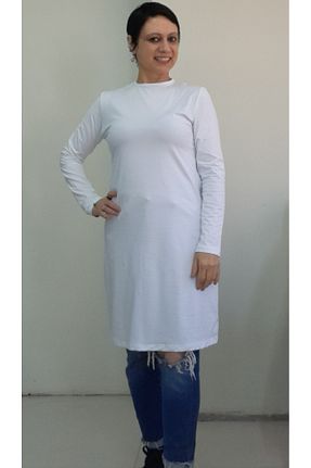 تونیک سفید زنانه بافت Mertcan Butik - کد 931686110