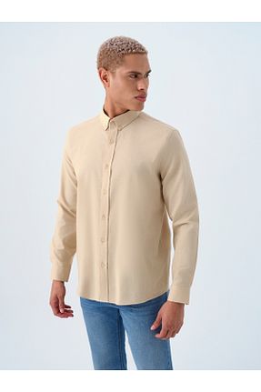 پیراهن بژ مردانه رگولار Loft - کد 850998372