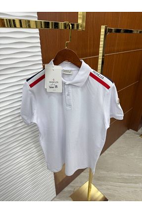 پولوشرت سفید مردانه %100 پنبه Moncler - کد 931365228