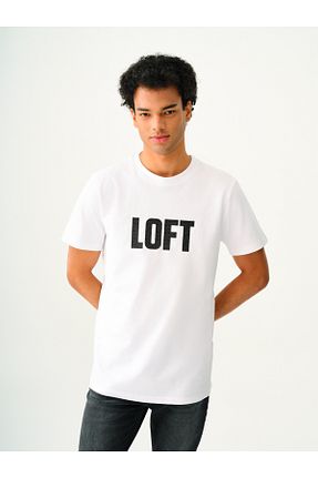 تیشرت سفید مردانه رگولار Loft - کد 859031187